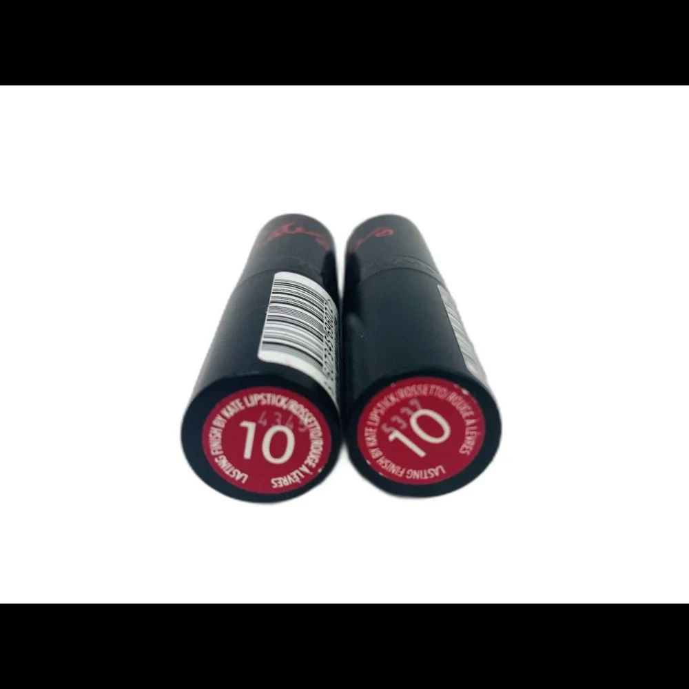 Rimmel Kate Lasting Finish Lipstick #10 Rossetto Red Discontinued 2 Pack Damaged